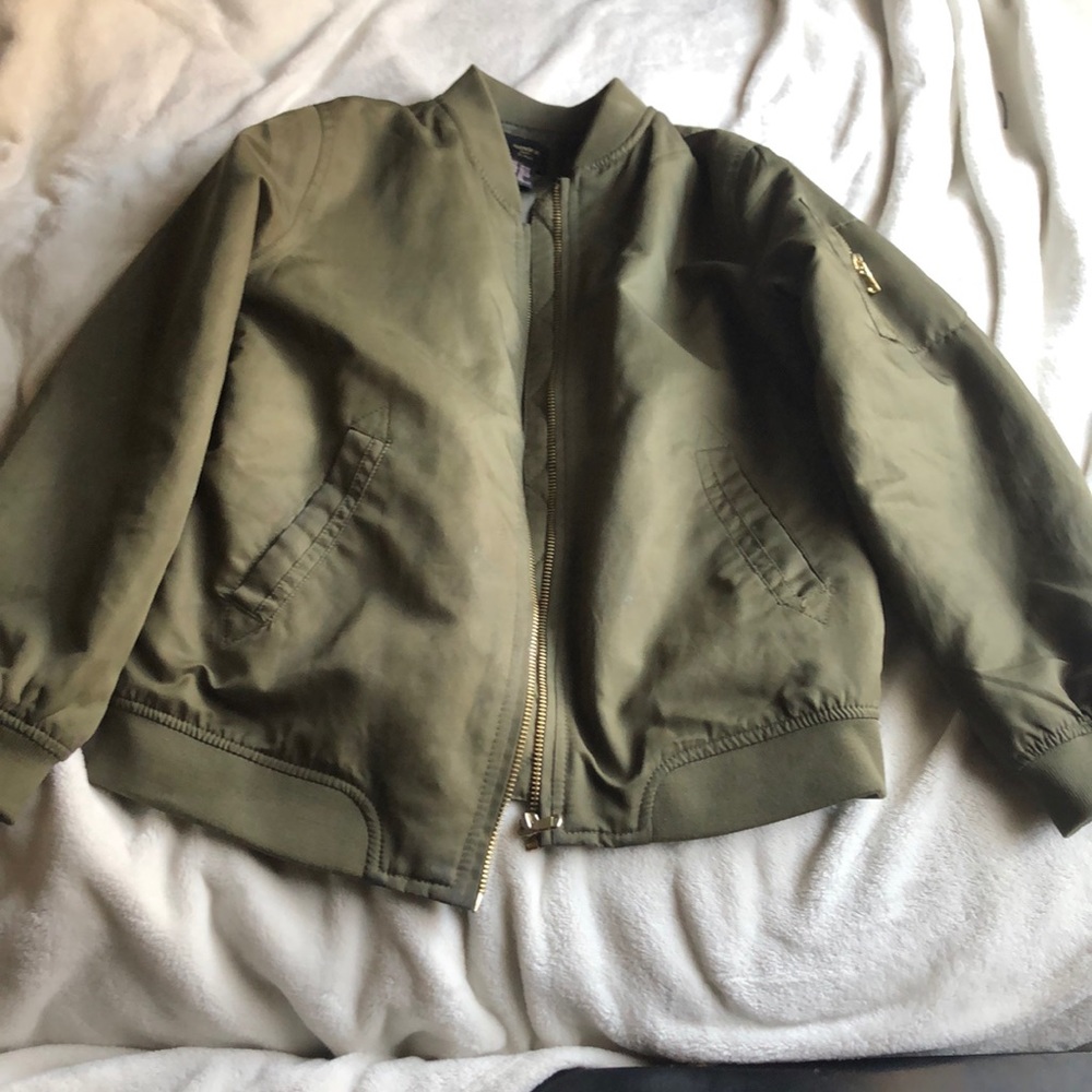 Forever 21 Olive Bomber Jacket